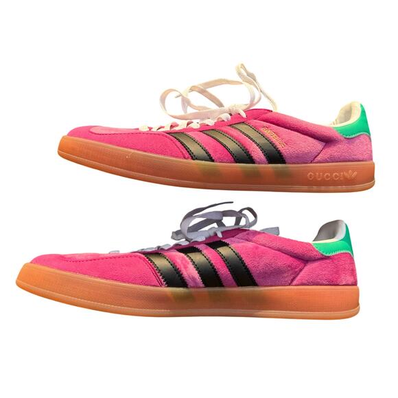 Gucci x adidas Gazelle Pink Velvet Sneakers Men’s 9.5